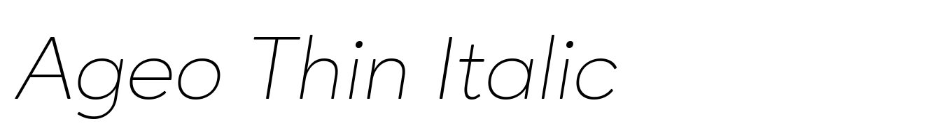 Ageo Thin Italic